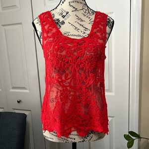 Le Dor Ladies Lace Sheer Top Medium